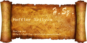 Heffler Szilvia névjegykártya
